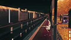 Leaves water autumn Anime Ribbons stairs anime girls brown eyes 