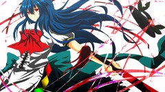 Leaves weapons peach dress hats red eyes Swords fruits bows 