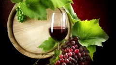 Leaves wine food grapes wine glass food art
