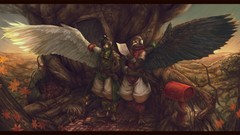 Leaves wings Anime goggles scenic