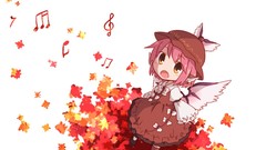 Leaves wings dress hats Ribbons pink hair anime girls brown 