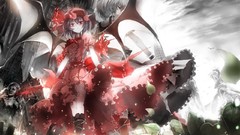 Leaves wings Plants dress hats statues Vampires red eyes 