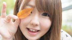 Leaves woman asians models