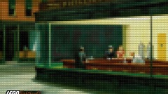 Legos mosaic Edward Hopper