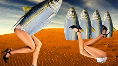 Legs abstract fish artwork