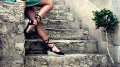 Legs dress stairways