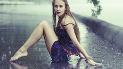 Legs rain feet retro