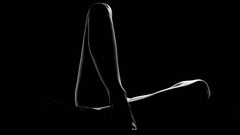 Legs shadows black background