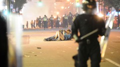 Legs streets riots kissing