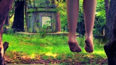 Legs suicide hanging barefoot