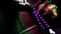 Legs woman multicolor stockings