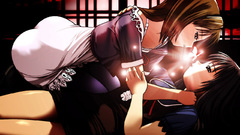 Lesbians romantic anime girls