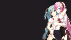 Lesbians skirts glasses megurine