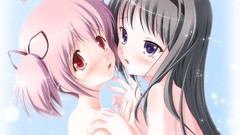 Lesbians yuri pink hair