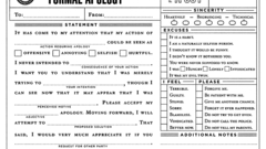 Letter apologies forms