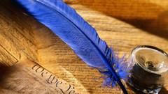Letters feathers ink Culture