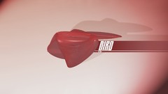 Letters font 3D renders race ship