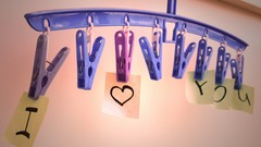 Letters I Love You clothespin