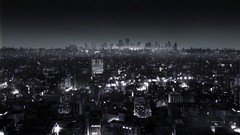 Light Anime cities steins gate night sky badquality