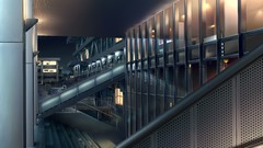 Light Anime houses buildings game cg