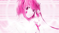 Light Anime Ribbons pink hair anime girls