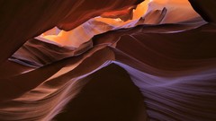 Light Arizona Antelope Canyon rock formations