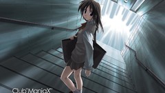 Light Bags skirts anime girls school uniforms stairways