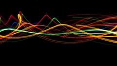 Light black background lines multicolor artwork light trails