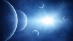 Light blue outer space