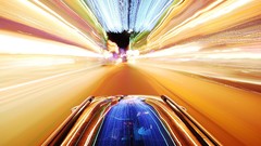 Light cars City Lights street lights long exposure light trails