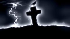 Light cemetery abstract