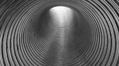 Light circles monochrome inside tubes