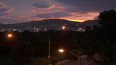 Light cityscapes Lamps sunsets