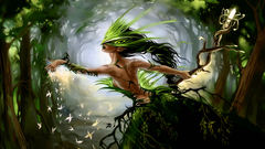 Light fairy woman Flowers