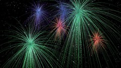 Light fireworks the sky 3d multicolor digital art