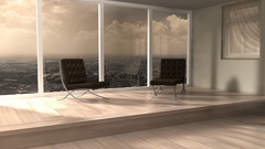 Light floor chairs windows