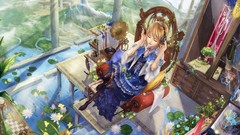 Light headphones blondes water