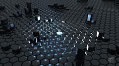 Light hexagons 3d digital art