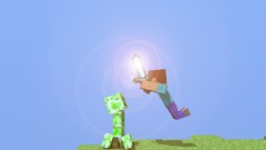 Light minecraft creeper steve