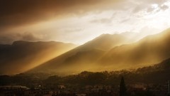 Light Mountains clouds Landscapes