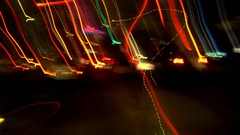 Light multicolor digital art light trails
