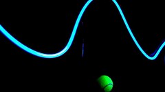 Light neon lamp tennis balls