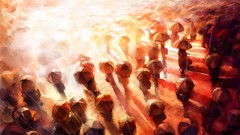 Light paintings artwork Umbrellas