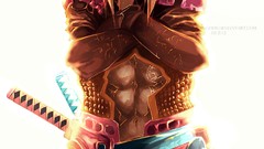 Light paintings assassins digital art fantasy art