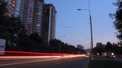 Light roads cities long exposure
