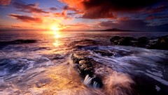 Light sunset skyscapes Sea