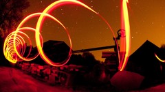 Light time abstract long exposure light trails