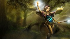 Light woman game witches League of Legends upscaled Lux moba