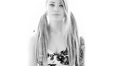 Light woman white background blondes