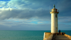 Lighthouse Sea sky skyline